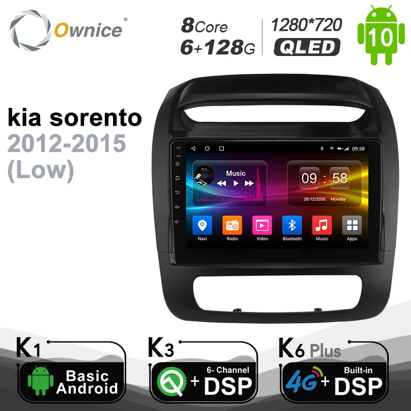 

Автомобильный мультимедийный радиоплеер Ownice 6G + 128G Android 10,0 для Kia sorento 2012-2015, Автомобильное видео головное устройство 4G LTE с поддержкой SPDIF