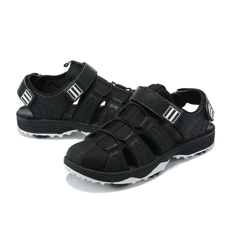 Summer Breathable Hollow Men's Golf Sneakers Professional Men's Black and White Golf Training Shoes Spikeless Golf Shoes for Men