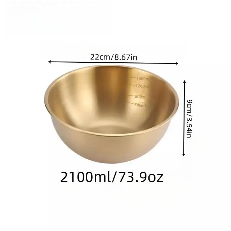 

Салатница из нержавеющей стали, золотистая