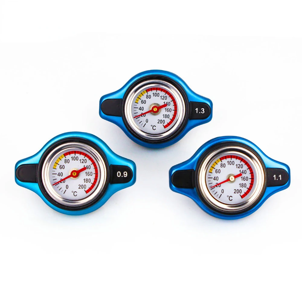 

Racing Small Size Thermost Radiator Cap COVER + Water Temp Gauge 0.9BAR or 1.1BAR or 1.3 BAR No Logo(Big Head) Tank