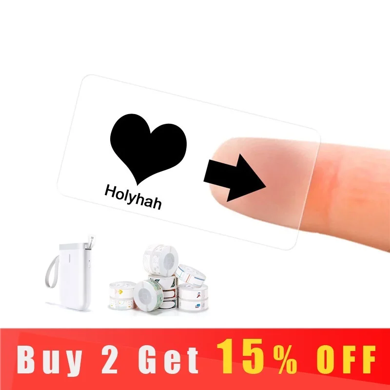 

Niimbot D11 Label Maker Tape Sticker Replacement Transparent Colorful White Label Machine Print Paper Waterproof Tear Proof