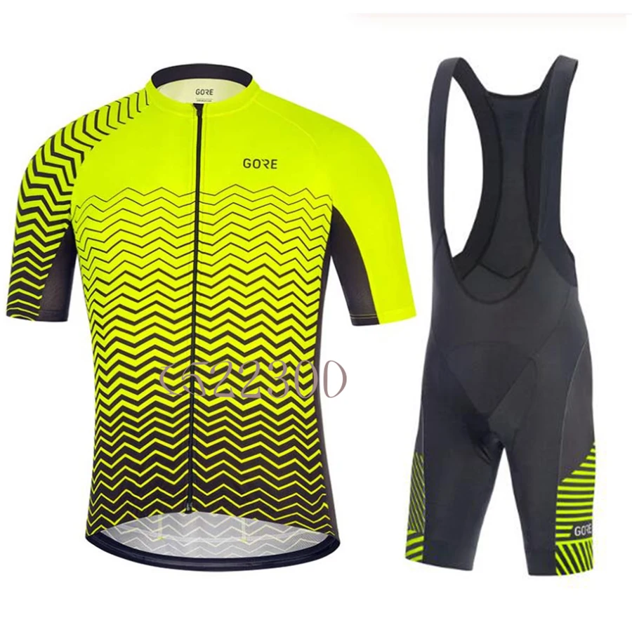 

Men GORE Summer Team Cycling Jersey Set Bicycle Racing Short Sleeve Jersey MTBOutdoor Sport Cycling Bib Shorts Riding Clothing