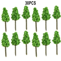 30pcs 3 5cm model trees train railroad layout diorama wargame scenery for building sand table model micro landscape gardens