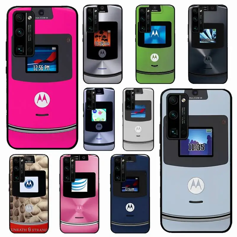 

Motorola Razr Pink Phone Case For Huawei Honor 10 lite 9 20 7A pro 9X pro 30 pro 50 pro 60 pro 70 pro plus