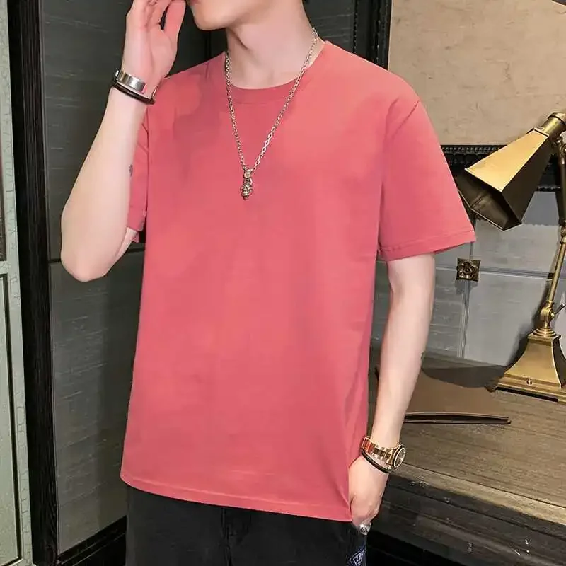 Новинка 2023 мужская футболка с коротким рукавом высокое качество свободный крой