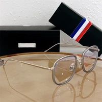 new york thom brand glasses frame men women square alloy acetate prescription eyeglasses optical eyewear with original box tb127