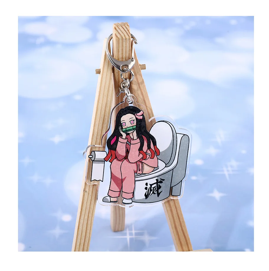 Tanjirou Nezuko Zenitsu Inosuke забавный стиль акриловые брелки аниме периферийные устройства