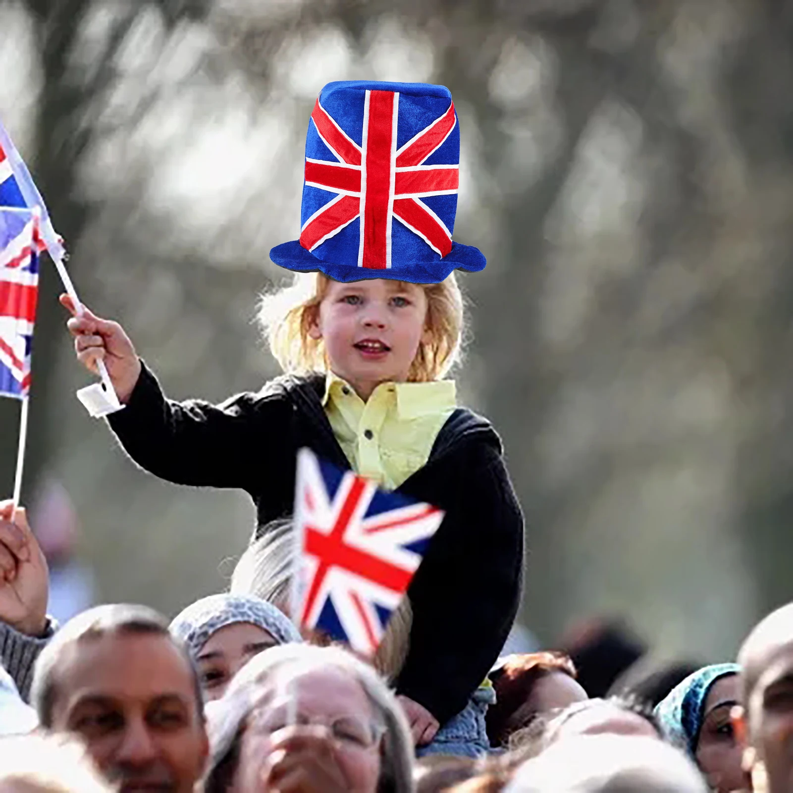 Бархатная шляпа с флагом Великобритании 30 см |