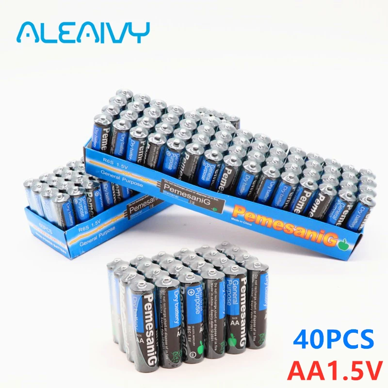 

New 40PCS Disposable alkaline dry battery AA 1.5V Battery, Suitable For Camera, Calculator, Alarm Clock, Mouse, Remote Control