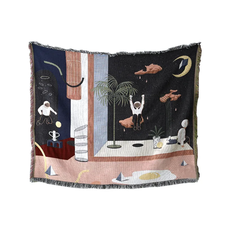 Современный дизайн скандинавский одеяло для дивана чехол одинарный и двойной