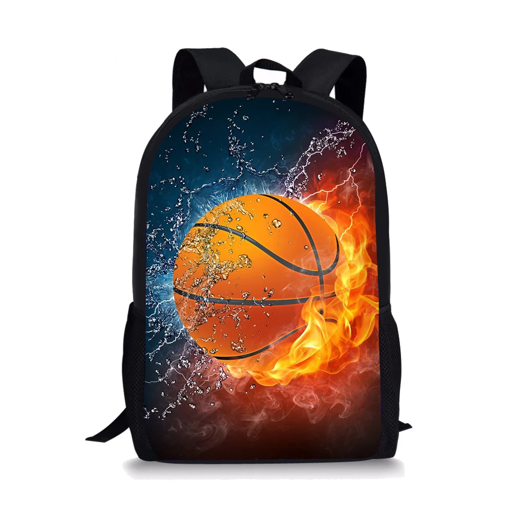 Школьные ранцы для мальчиков с рисунком огненного баскетбола, Многофункциональные ранцы для подростков, рюкзаки, бесплатная доставка