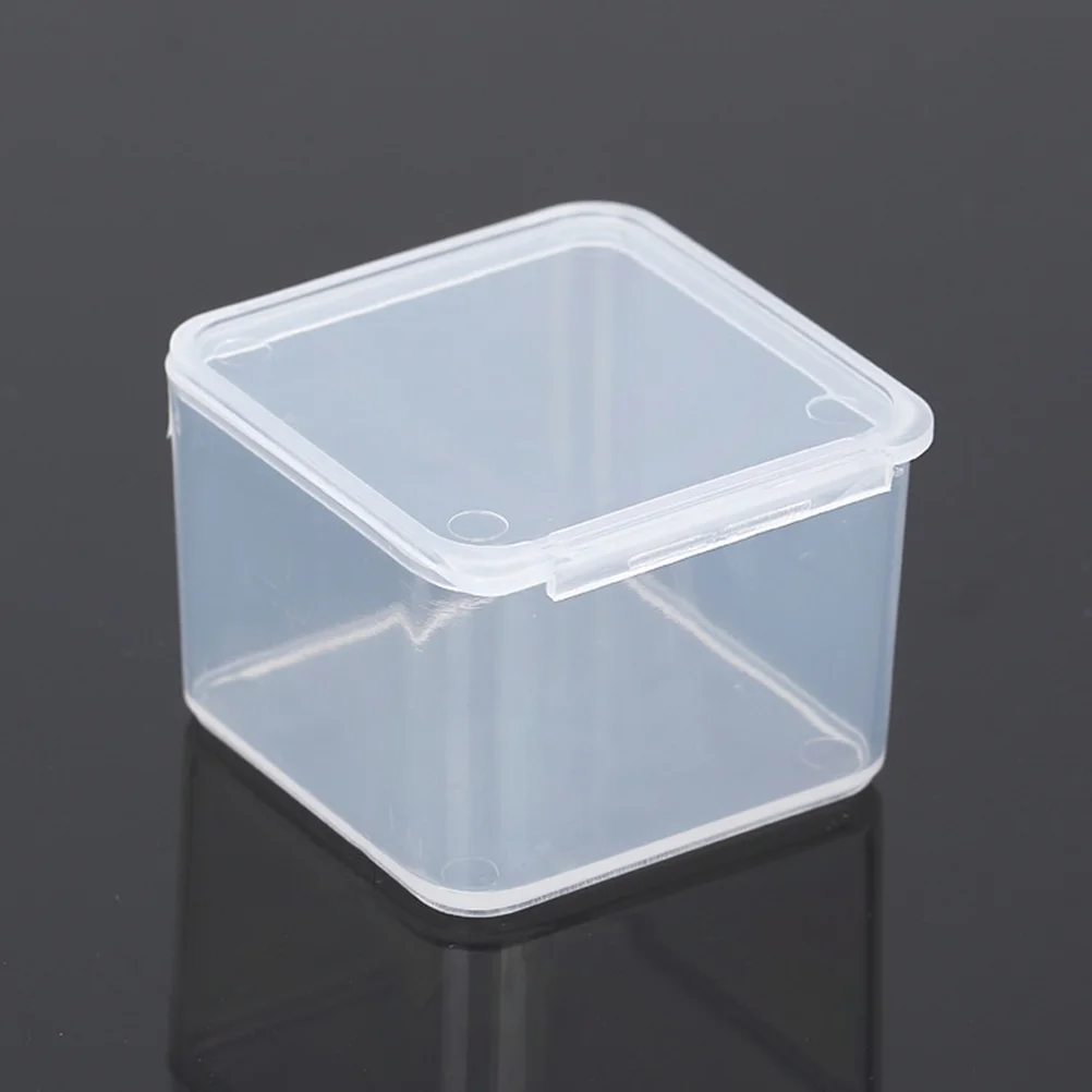 

50Pcs Small Clear Plastic Containers Component Storage Box Mini Tool Boxes