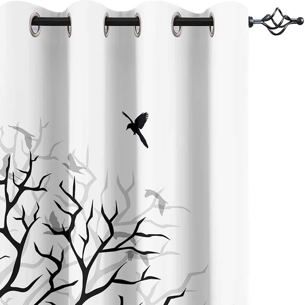 Занавеска с маленьким деревом и овечкой роскошная декоративная 3D занавеска для