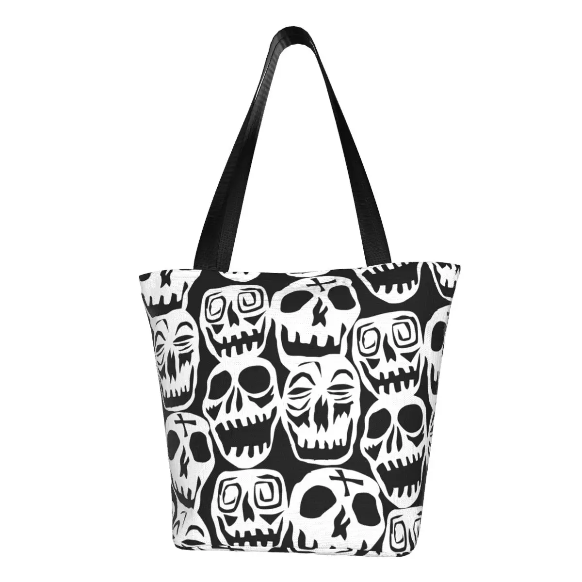 

Halloween Punk Shopper Bag Desperately Seeking Susan VooDoo Shopping Bags Female College Polyester Tote Bag Novelty Handbags