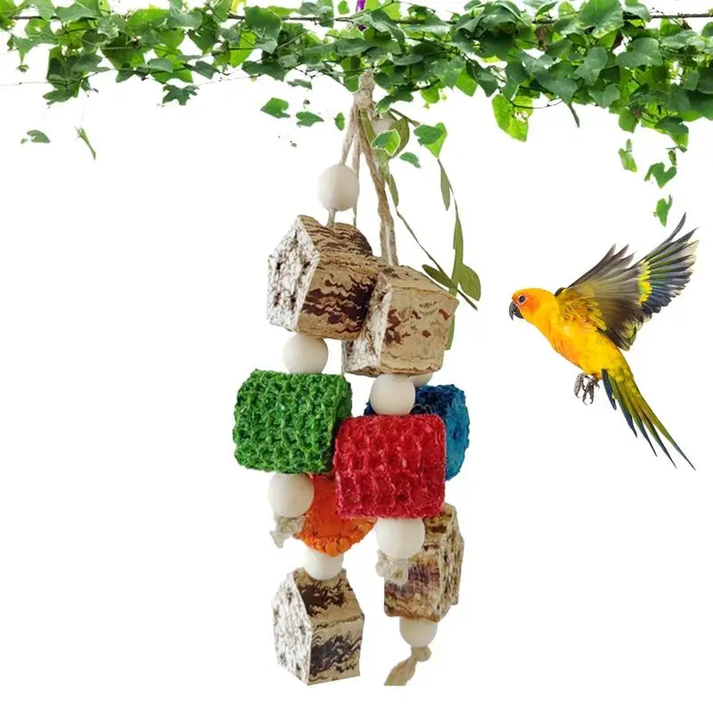 

Bird Colorful Chewing Toys Colorful Hangings Parrot Bird Molar Toy Articles Parrot Bite Pet Bird Toy For Parrot Training Bird