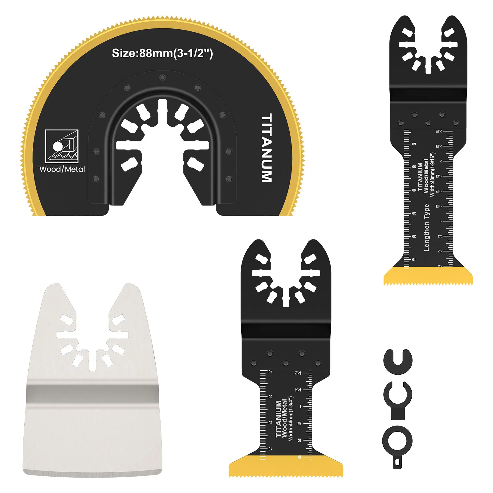 

4 шт., титановые двухметаллические колебательные лезвия для пилы