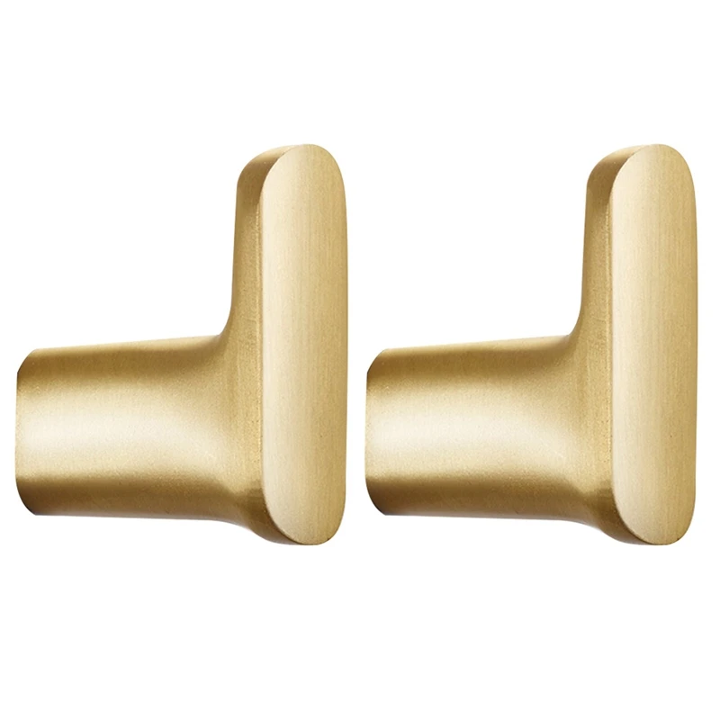 

2Pcs Brass Single Hook Solid Brass Coat Hook Door Back Hook Bathroom Kitchen Hooks Towel Hook
