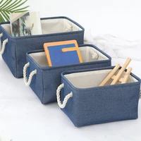 storage basket with handle book cosmetic snack toy storage bag foldable storage box home office desktop sundries organizer