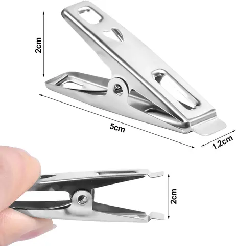 10 шт., прищепки для одежды из нержавеющей стали - изображение