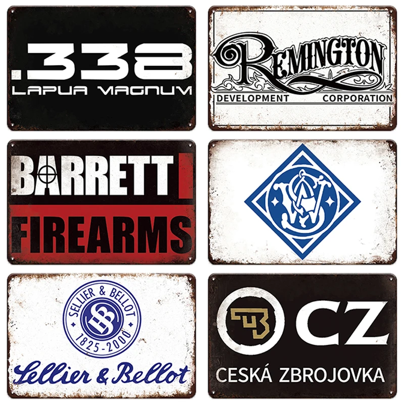 

Винтажный металлический оловянный плакат в стиле ретро от бренда Gun, металлические знаки Co2 для гаража, мужская пещера, пистолет, клубный Настенный декор