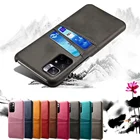 Чехол с 2 кредитными картами для Xiaomi Redmi Note 11 10 9 Pro 10S 9S 8 7 Pro 9A Poco F3 X3 NFC GT Mi 11 11T 10T Pro Lite, чехол