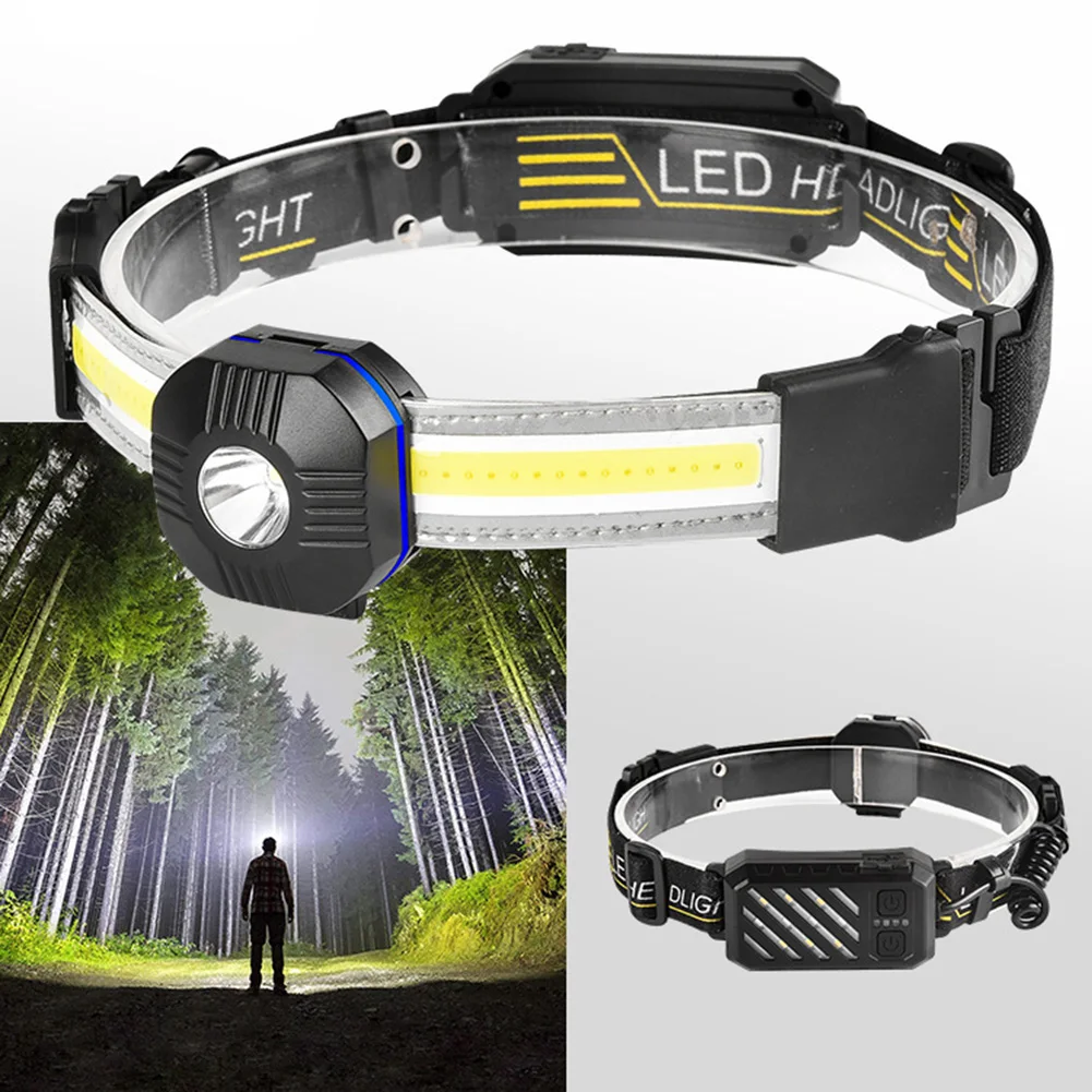 

COB+XPG Headlight Lighting Life Waterproof Mini With USB Cable 1200mah
