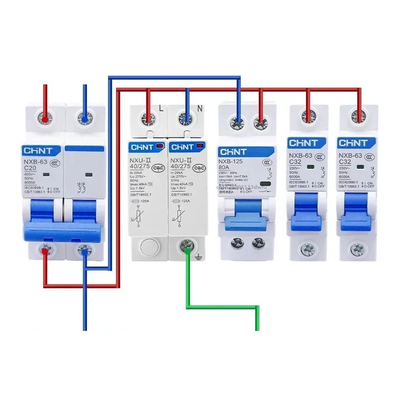 CHINT DC SPD сетевой фильтр NXU-IIG 2P 40KA 85 В 350 500 мгновенный грозозащитный разрядник