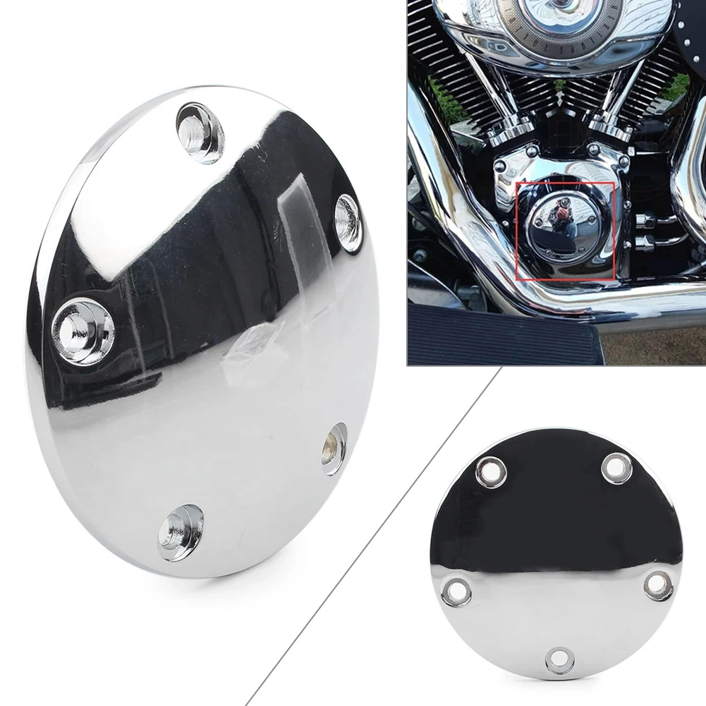 

For Harley Davidson Twin Cam Softail Dyna Touring 1999-2017 Chrome Motorbike Domed Timing Points Cover Aluminum