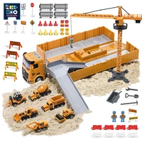 ukboo big construction rail trucks set with 164 scale mini diecast alloy car model engineering vehicles carrier truck gifts boy
