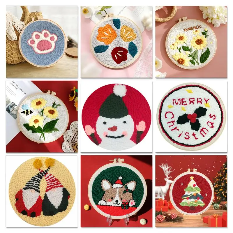 Набор для вышивания сделай сам наборы вышивки рождественскими узорами с обручем