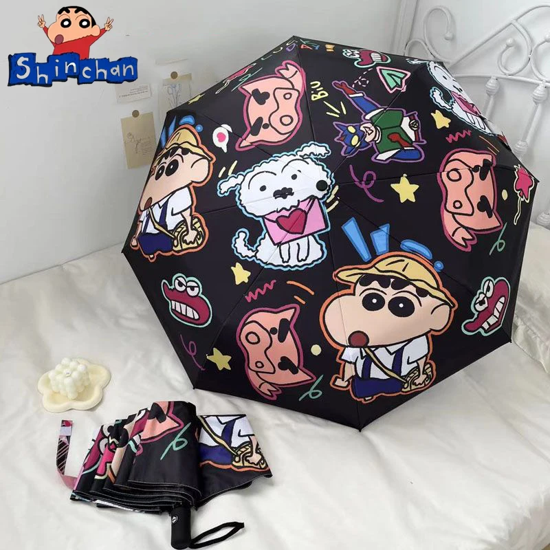 

Crayon Shin-Chan Umbrella Vinyl Sun Protection Water Proof Small Portable Sunny or Rainy Dual Purpose Upf50 Parasol Girl Gift