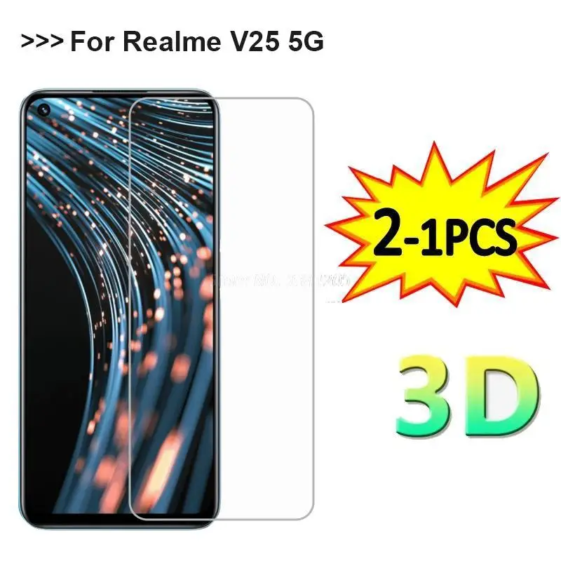 

2-1PC Screen Protector Realme V25 5G Tempered Glass on Cristal Templado RealmeV25 V 25 V25 5G Pelicula De Vidrio Realmi V25 Film