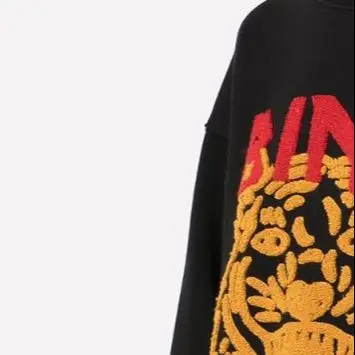 

Women Tiger Head Embroidery Long Sleeve O-Neck Cotton Sweatshirt