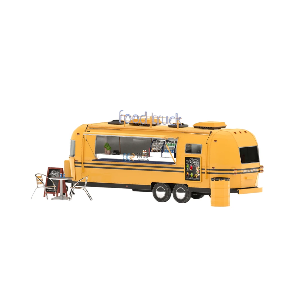 

American Popular Street Outdoor Fast Food Carts Crepe Food Truck With Snack Mobile Kitchen Cooking Equipments Price