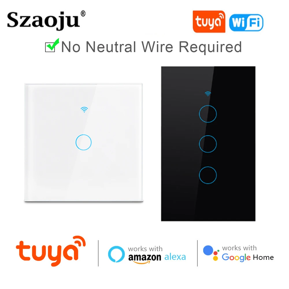 

Беспроводной светодиодный сенсорный выключатель Tuya для умного дома, Wi-Fi, 220 В