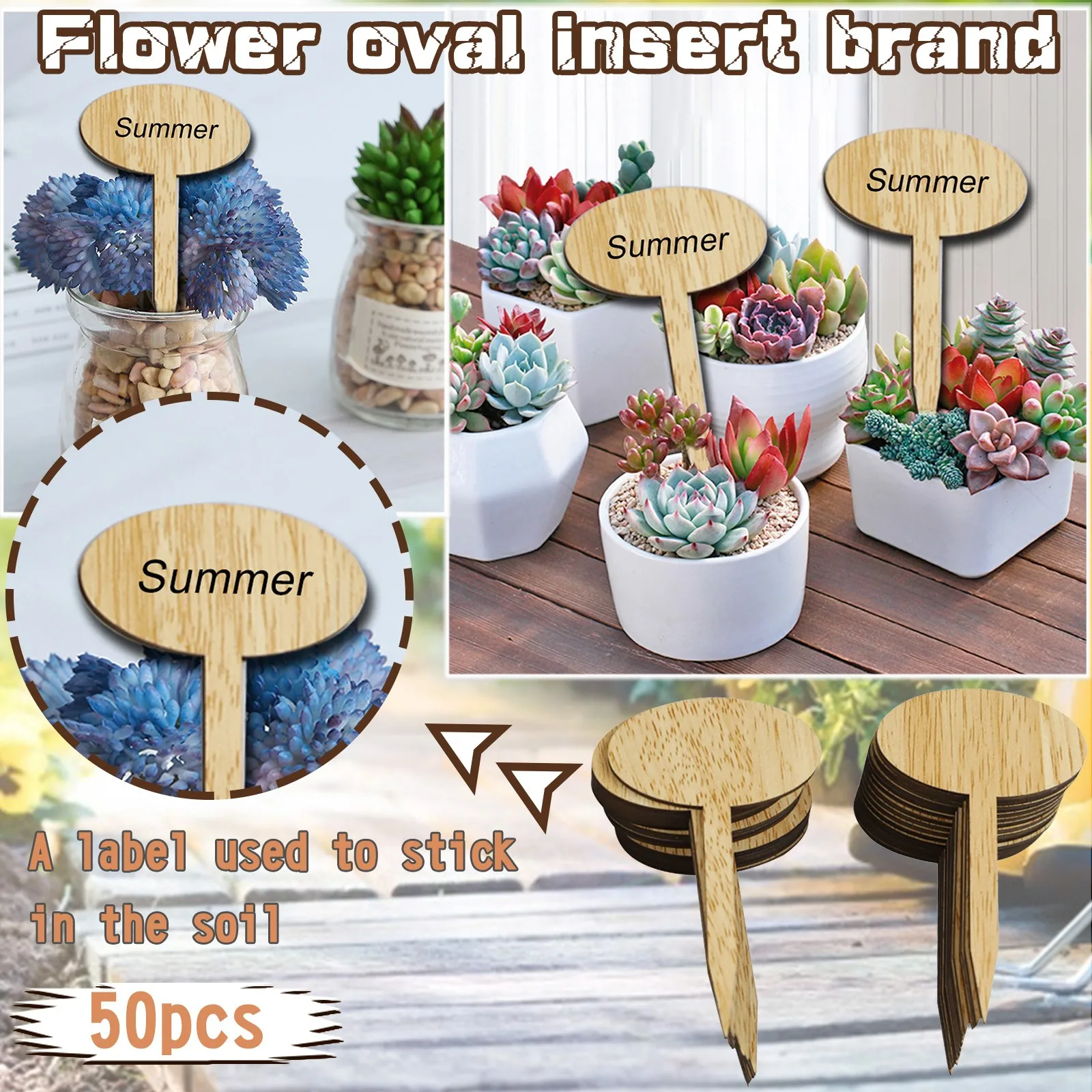 

Metal Wallet Clip Wooden Wooden Plants Garden For Outdoor Labels Plant - Sign Tags Patio Lawn & Garden