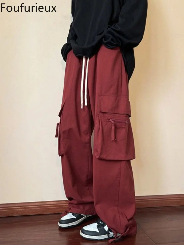 

Брюки-карго мужские с карманами, в стиле ретро