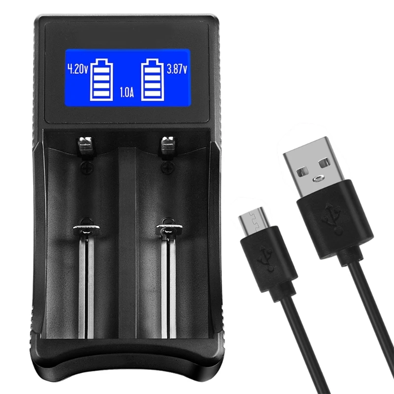 

Portable 2CH USB battery LCD Display for 18650 18500 18350 17670