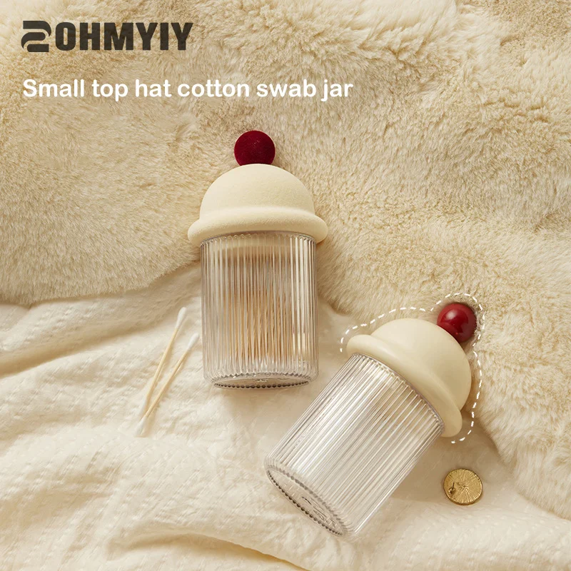 Маленькая коробка для хранения ватных тампонов в форме шляпы держатель палочек