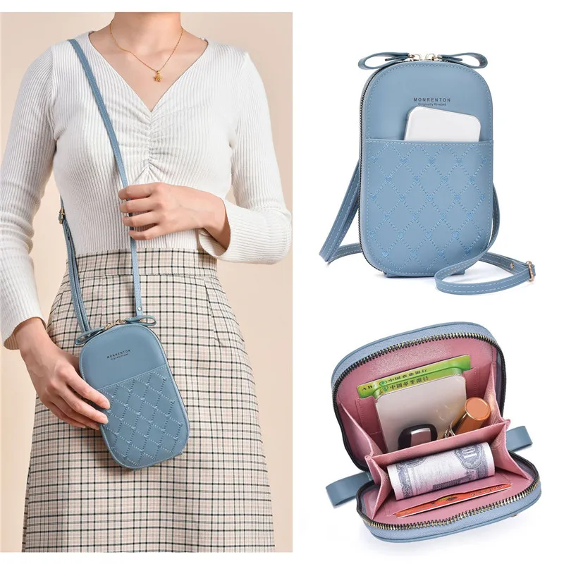 

Роскошная женская сумка-мессенджер для телефона из искусственной кожи, миниатюрные милые сумочки на плечо, Дамские кошельки для мелочи, Модный женский кошелек через плечо