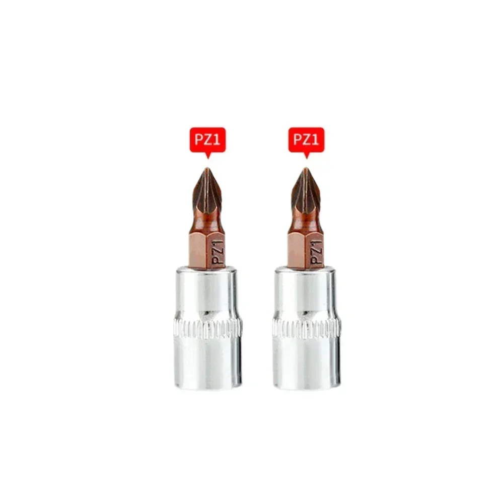 2 шт. 1/4 дюйма крестообразные отвертки торцевой ключ хром-ванадиевая сталь отвертки PH1 PH2 PH3 PZ1 PZ2 PZ3