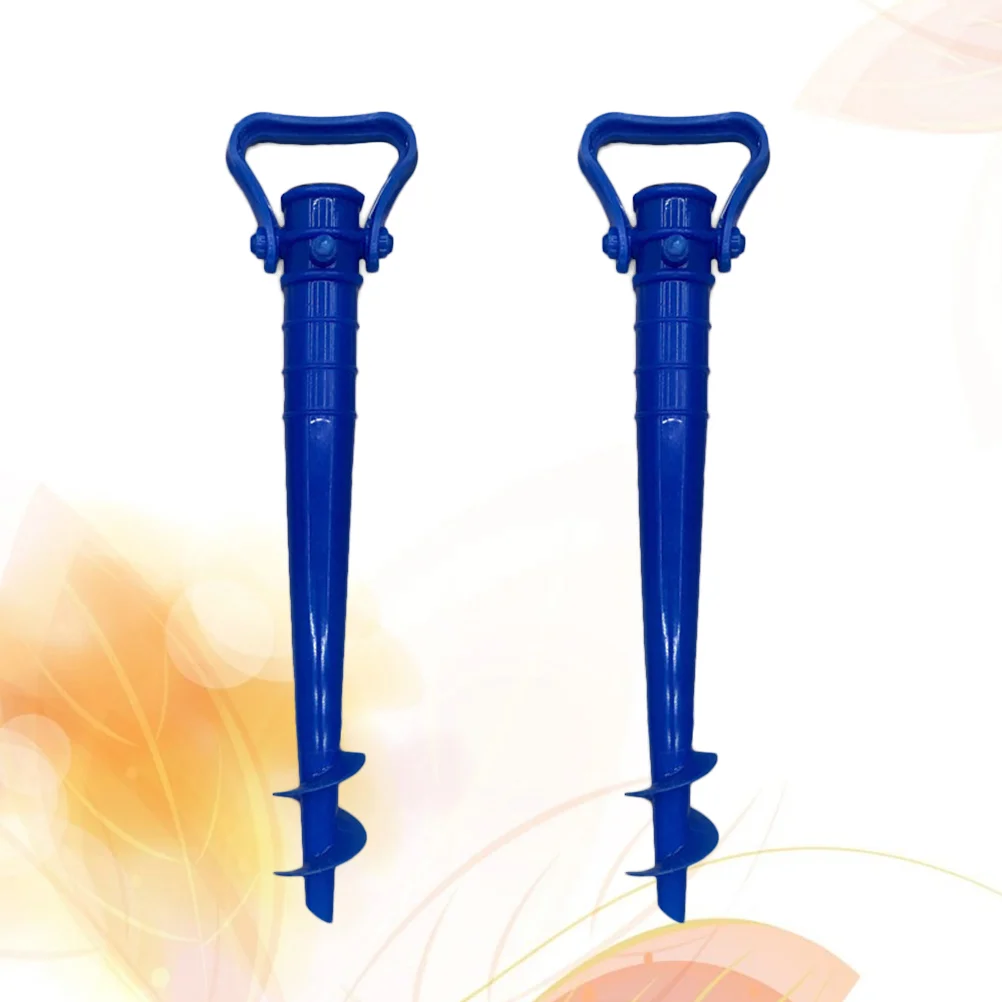 

Pack of 2 Beach Sand Anchor, Metal Holder Stand, Beach Anchor Spikefor Strong Winds ( Blue )