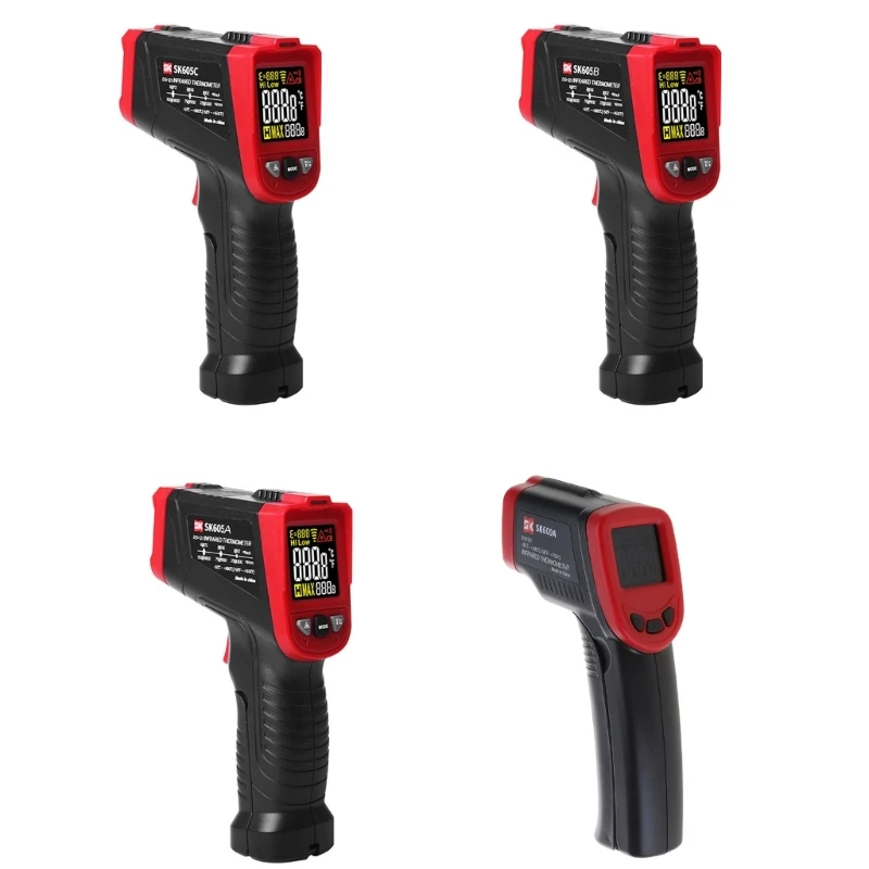 

-50~880℃ Thermometer Non-Contact Temperature Gauge- Surface- Temp Reader Color Backlit LCD-Screen Pyrometer