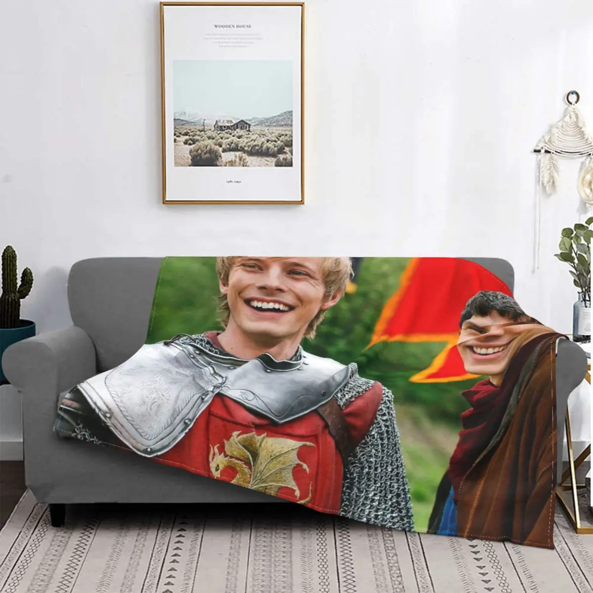 

Manta a cuadros de Merlin y Arts Being para cama, cobertor de forro polar, a cuadros