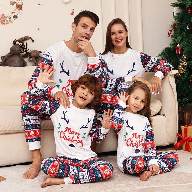 

Christmas Family Matching Outfits Adult Kid 2023 News Pajamas Clothes Set Baby Rompers Casual Sleepwear Xmas Family Look Pyjamas