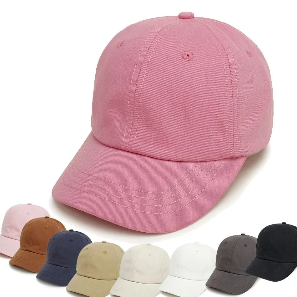 

Kids Hat Boys Girls Baseball Caps Toddler Children Plain Low Profile Adjustable Cotton Snapback Clothing Accessories 1-5 Years
