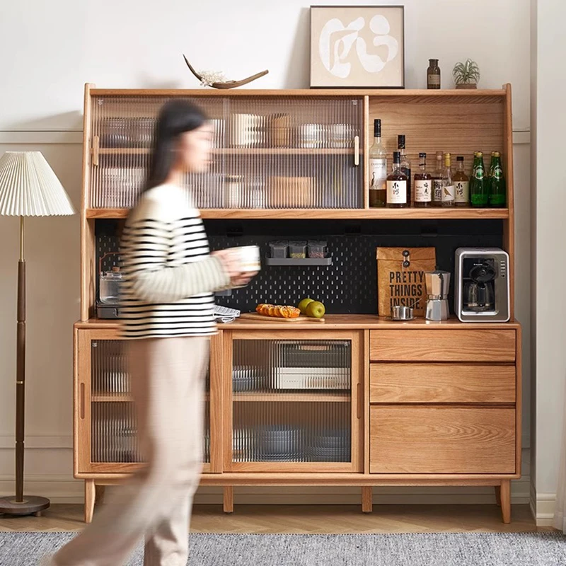 Роскошная мебель кофейный угловой шкаф интерьер полный кухонный хранение и