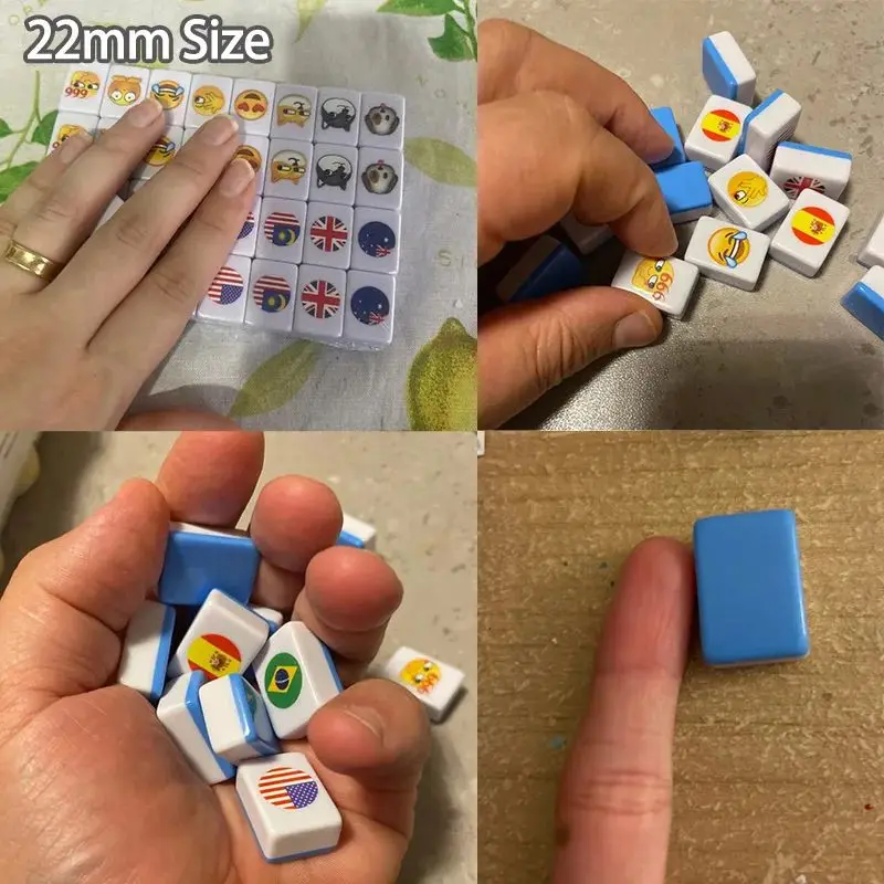 64 шт. плитка Маджонга с рисунком флага 1/2 игроков