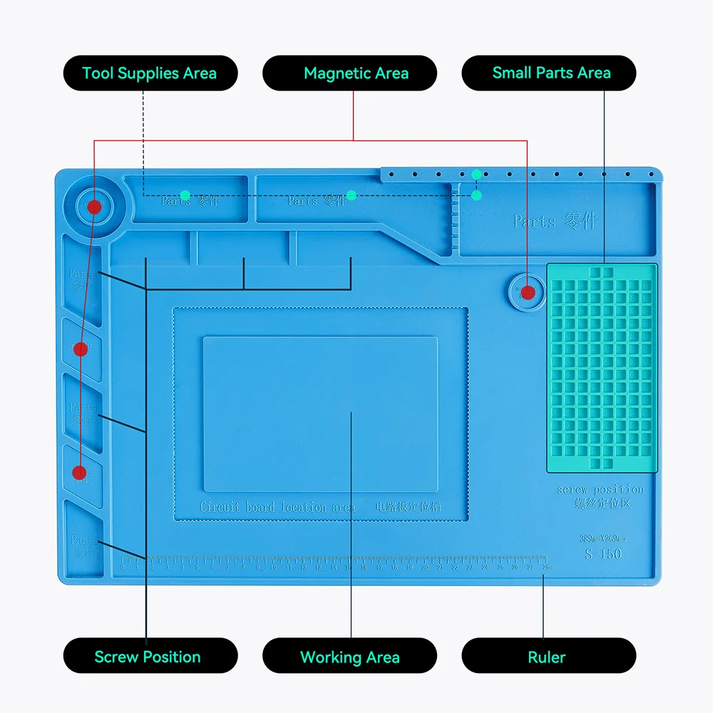 Силиконовый паяльный коврик ESD антистатический термостойкий изоляционный