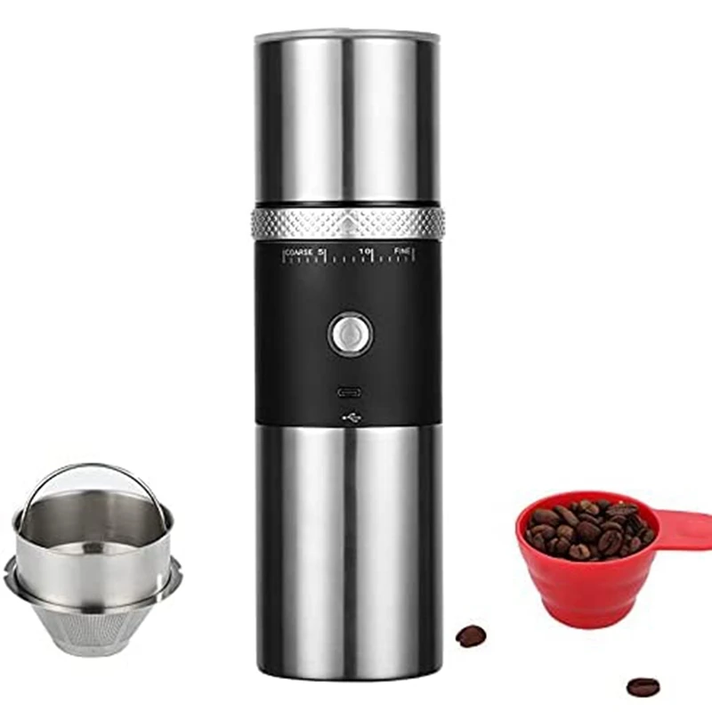 

Electric Coffee Grinders Portable Small Personal Coffee Maker With Grinder Mini Travel Rechargeable Coffee Bean Machine
